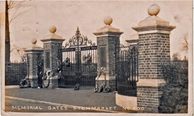 April 1921 postcard featuring the memorial gates