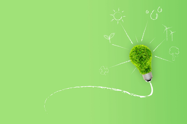 green light bulb